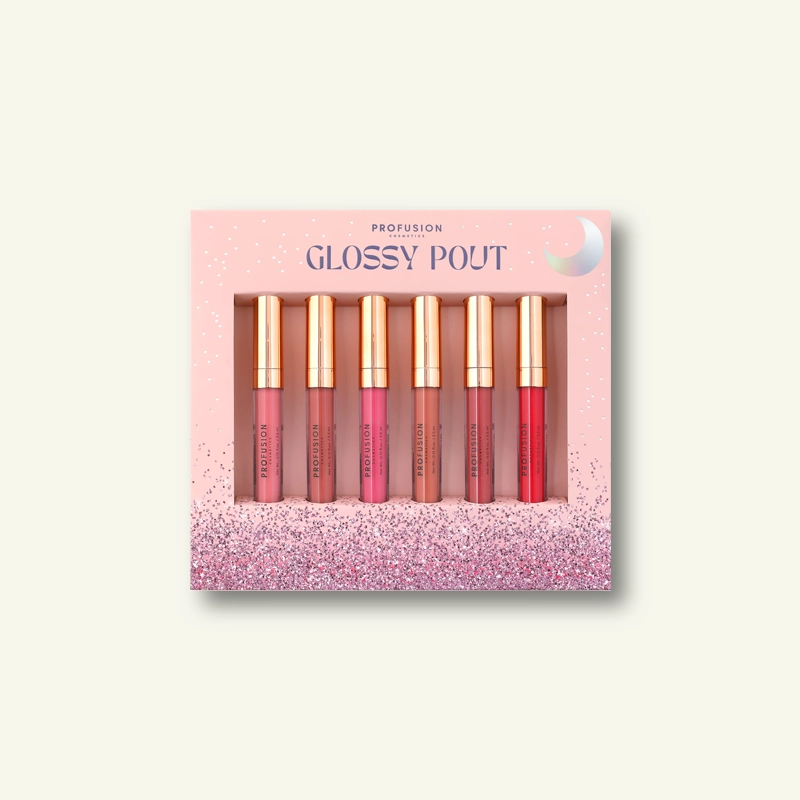 Lip gloss gift box with multiple shades