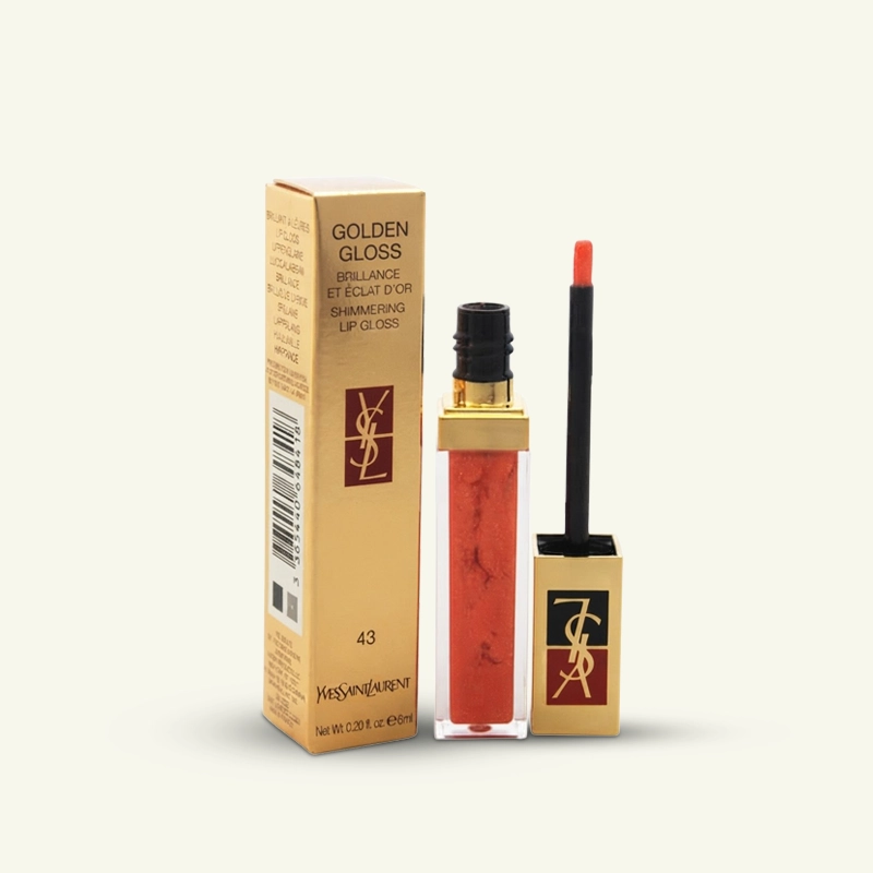 Premium lip gloss box with cosmetic product